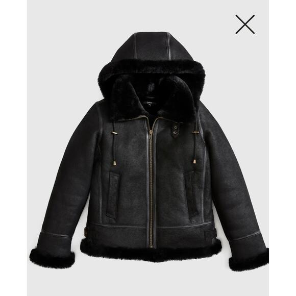 Quince 100% Shearling leather jacket Size Small NWT - Picture 5 of 7